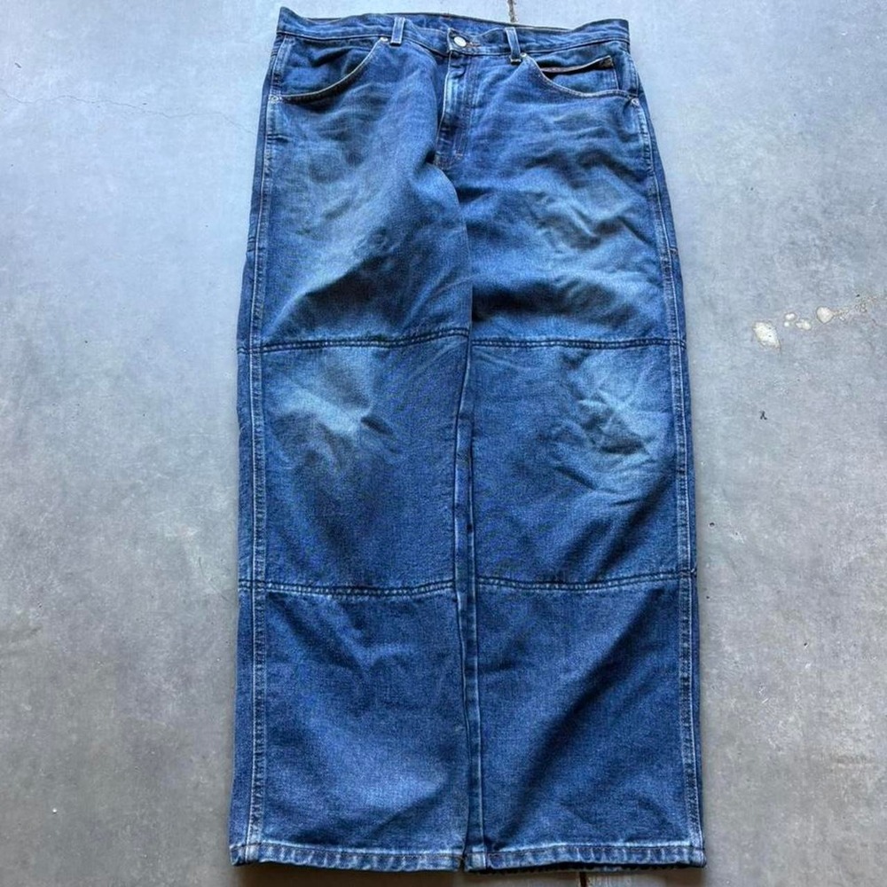 90s Double Knee Biker Denim Draggin Jeans